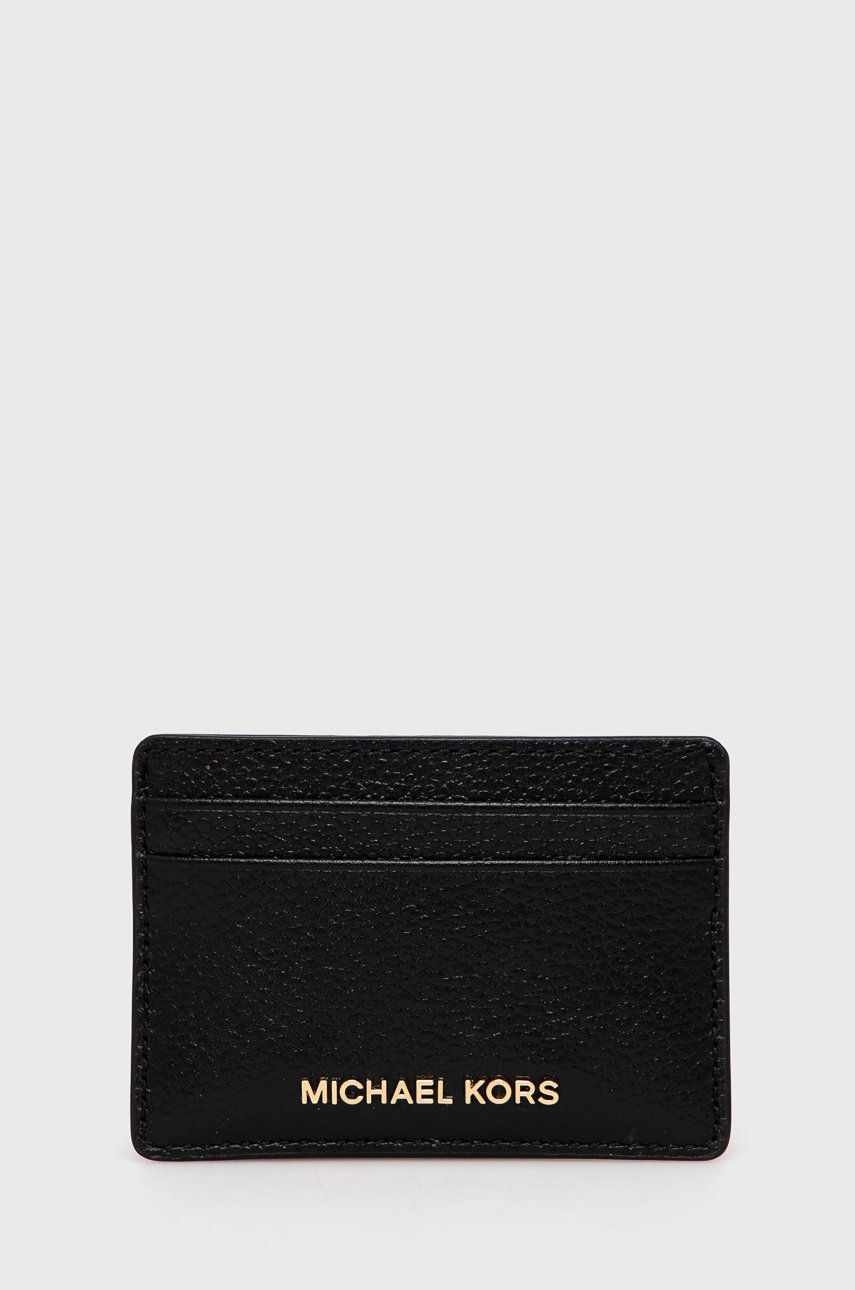 MICHAEL Michael Kors carcasa din piele femei, culoarea negru