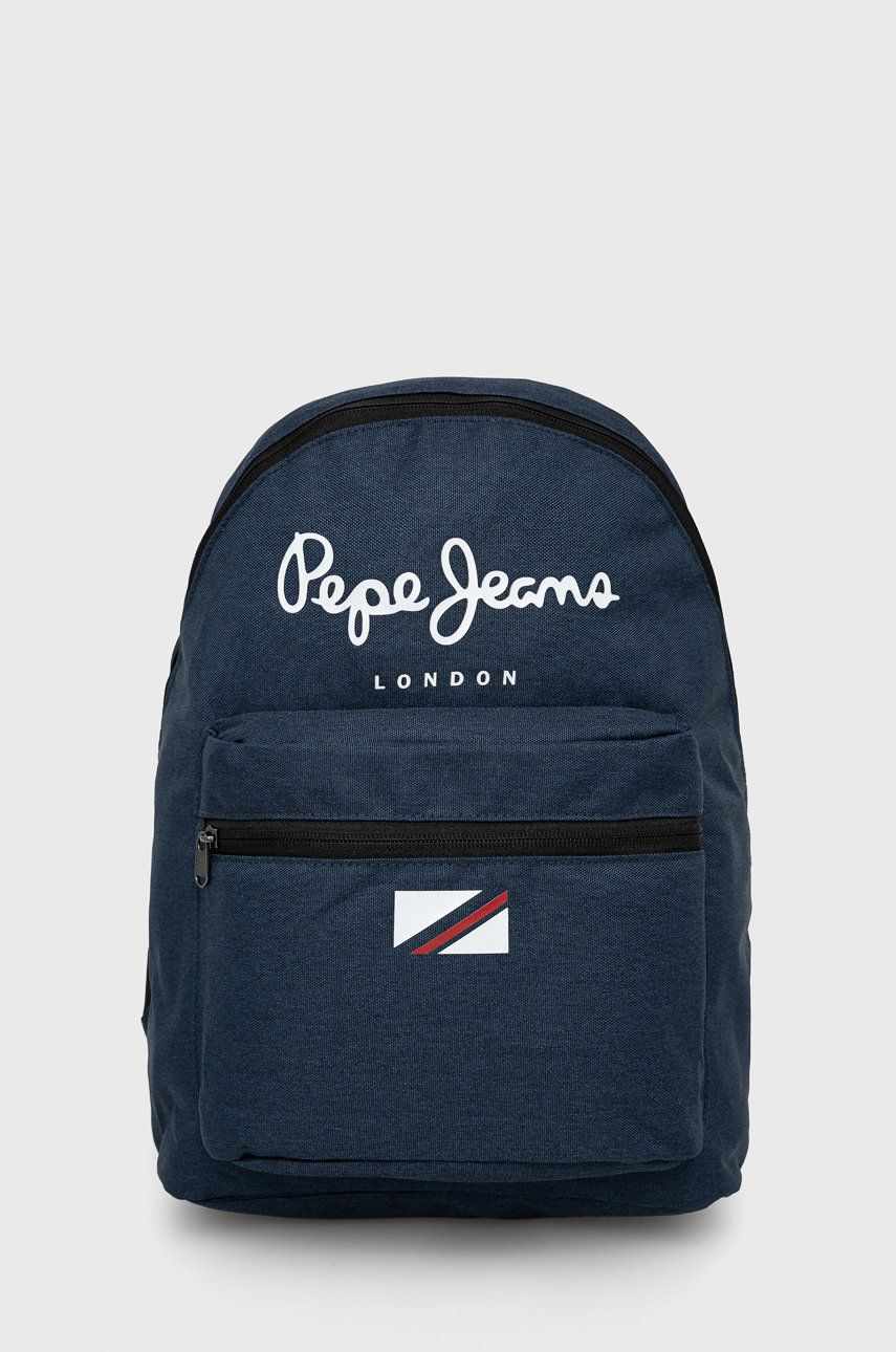 Pepe Jeans rucsac London Backpack culoarea albastru marin, mare, cu imprimeu