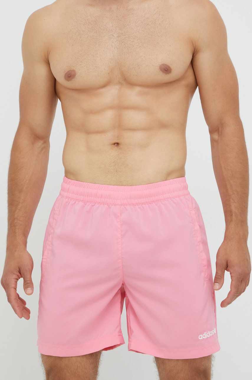 adidas Originals pantaloni scurti de baie culoarea roz