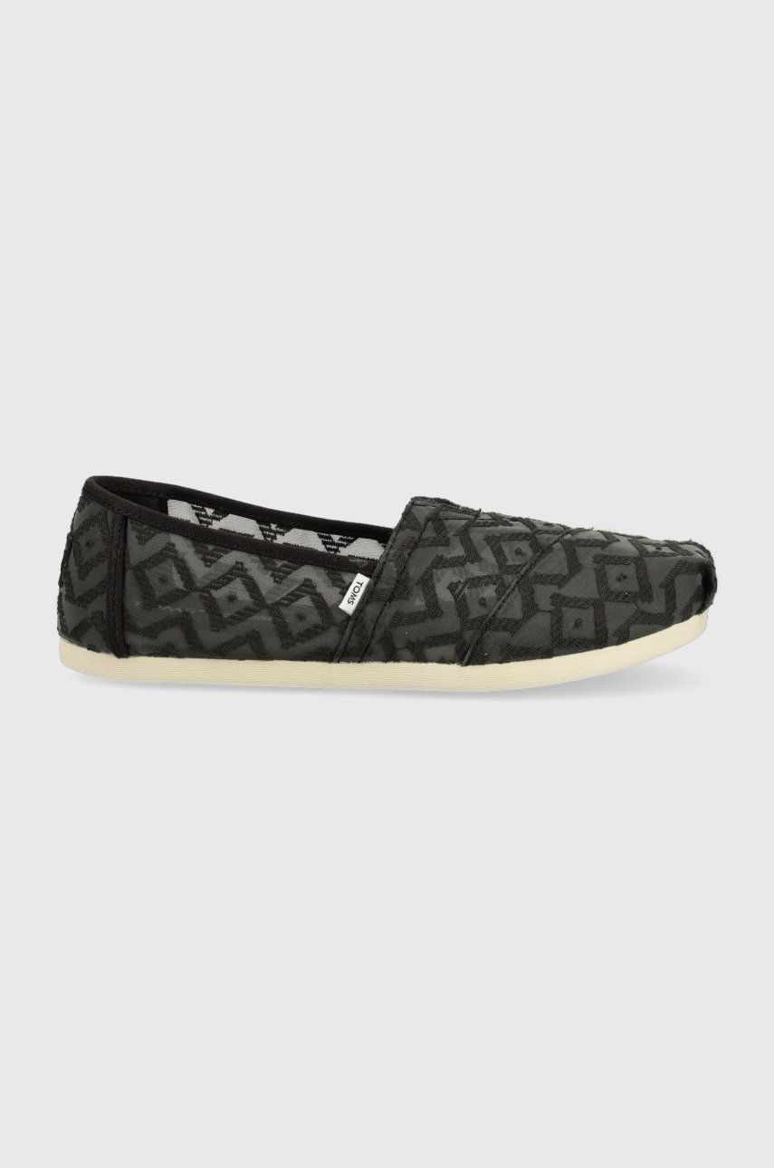 Toms espadrile Alpargata culoarea negru