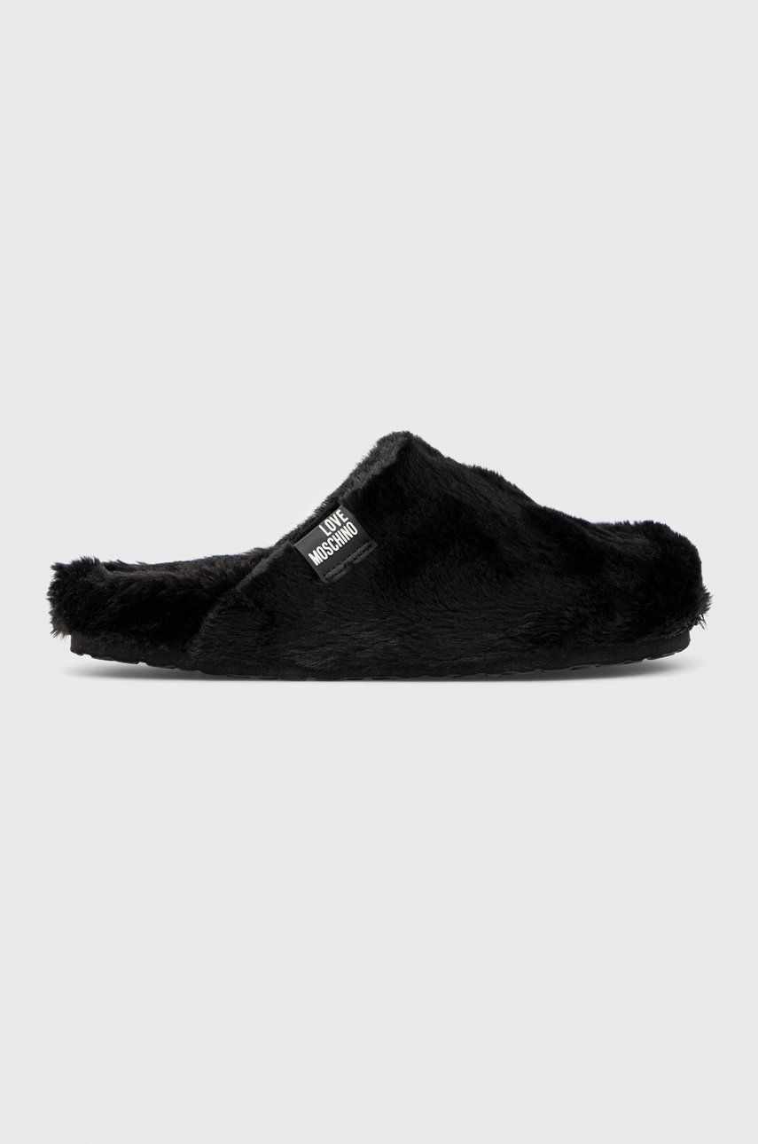 Love Moschino papuci de casa culoarea negru