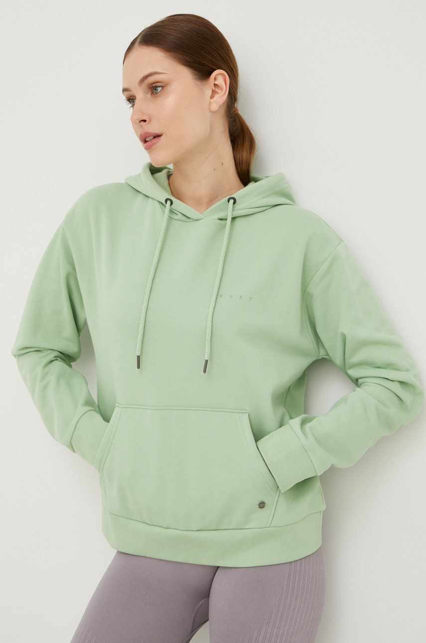 Roxy bluza 6110209900 femei, culoarea verde, neted