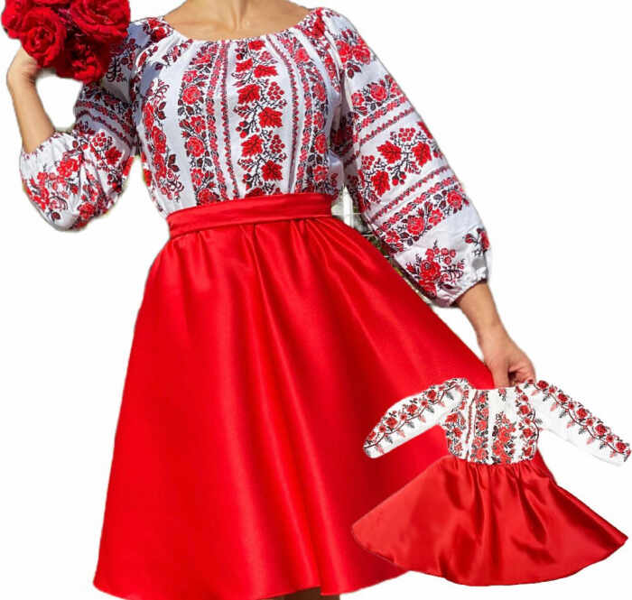 Set rochii stilizate traditional Mama si Fiica 63