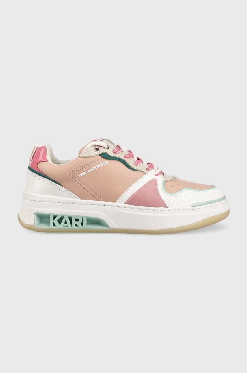 Karl Lagerfeld sneakers din piele Elektra Ii Lo culoarea roz