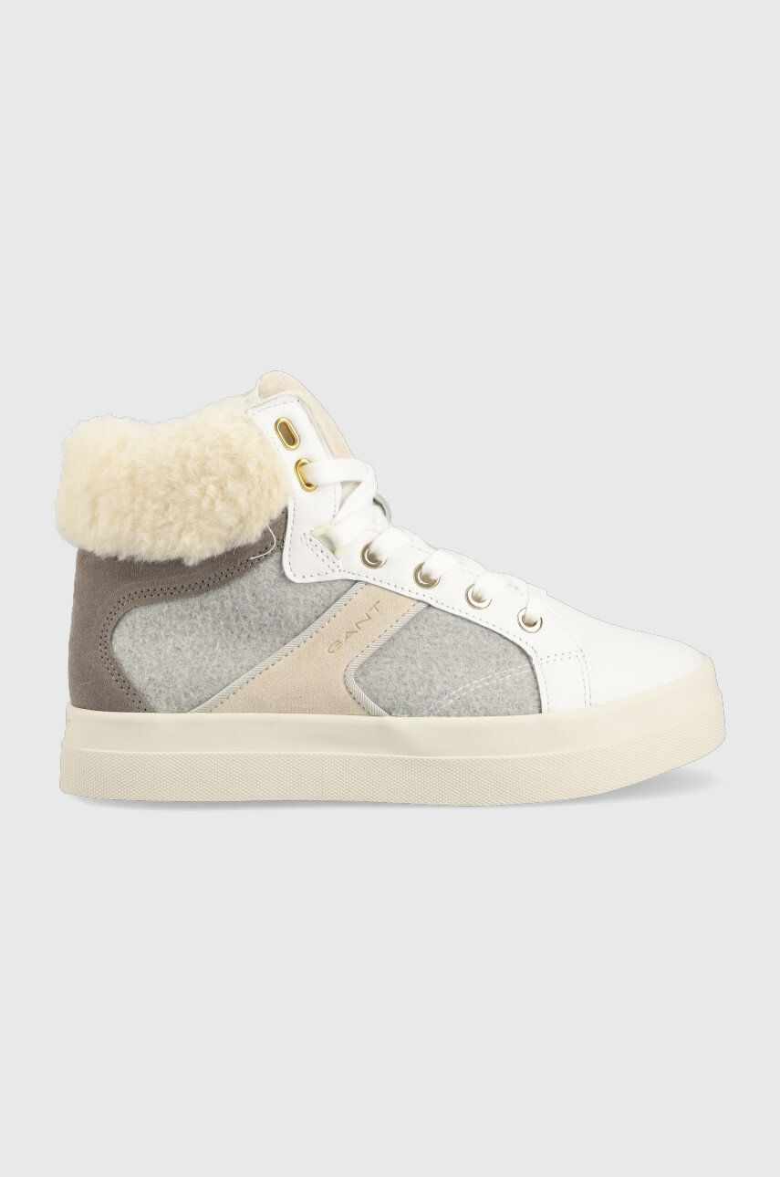 Gant sneakers din piele Avona culoarea gri