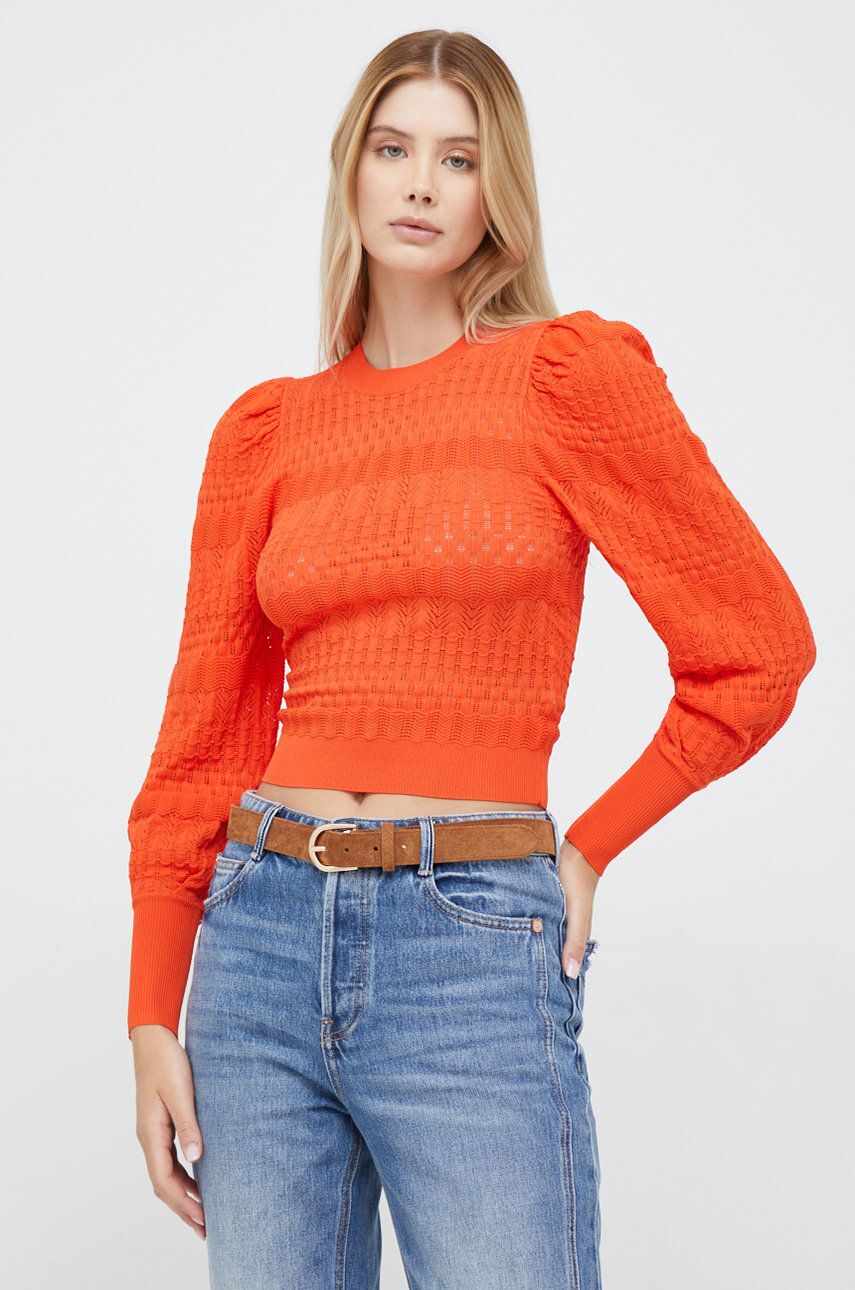 Desigual pulover femei, culoarea portocaliu, light