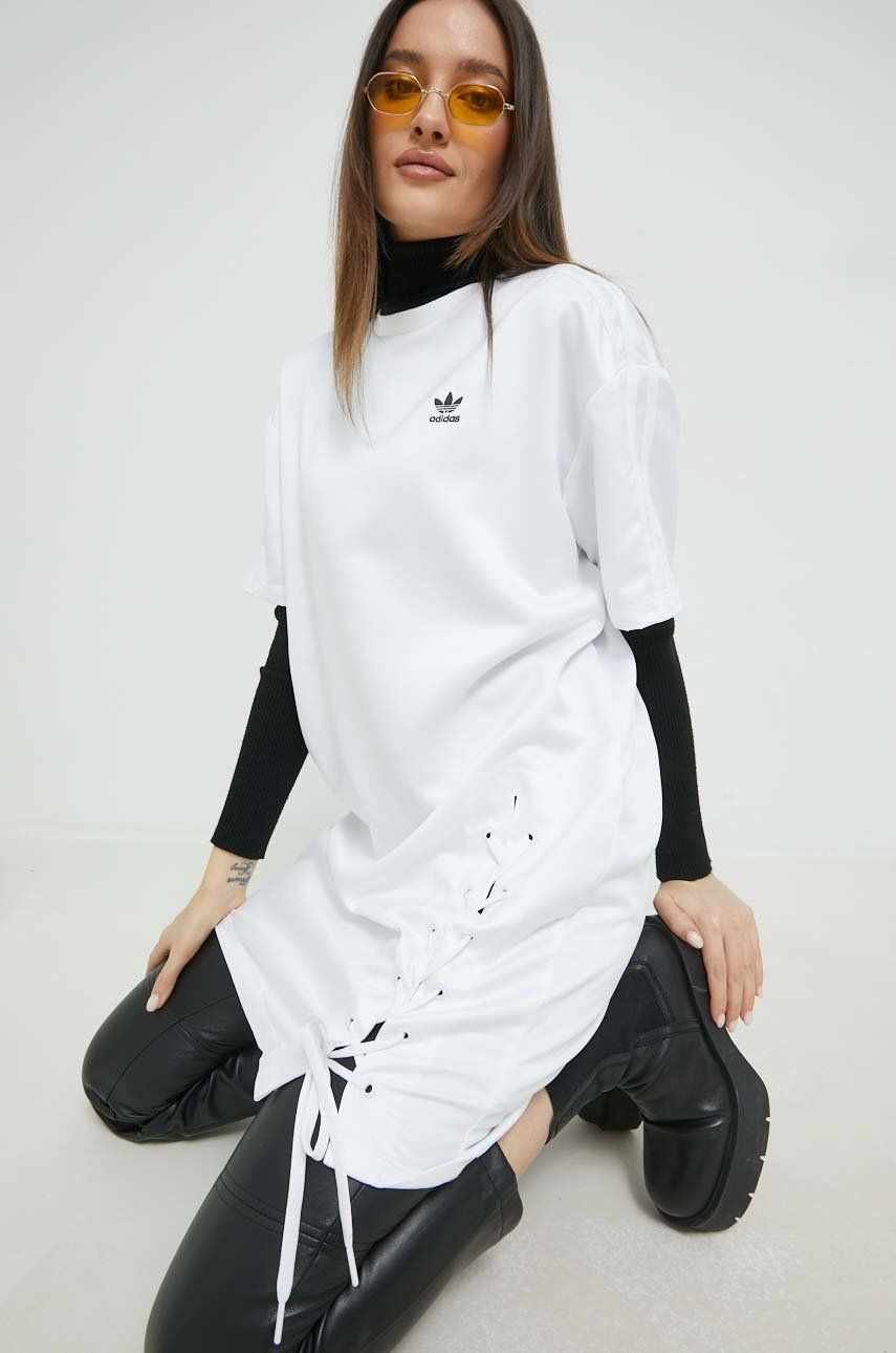 adidas Originals rochie Always Original culoarea alb, mini, drept