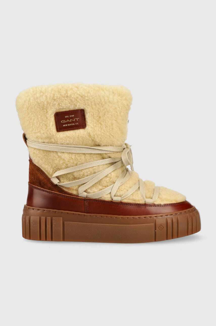Gant cizme de iarna Snowmont culoarea maro