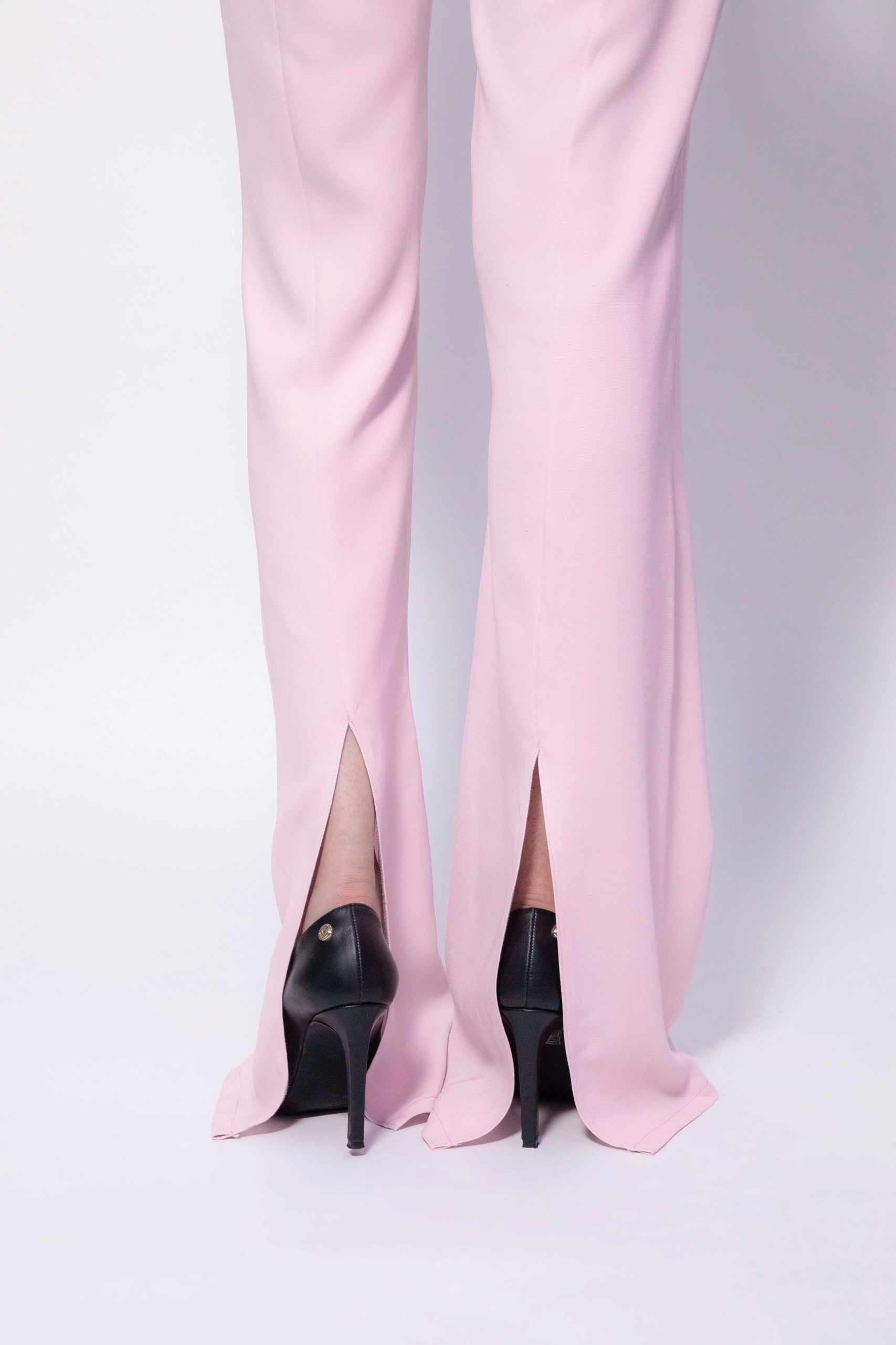 Pantaloni roz cu cristale 
