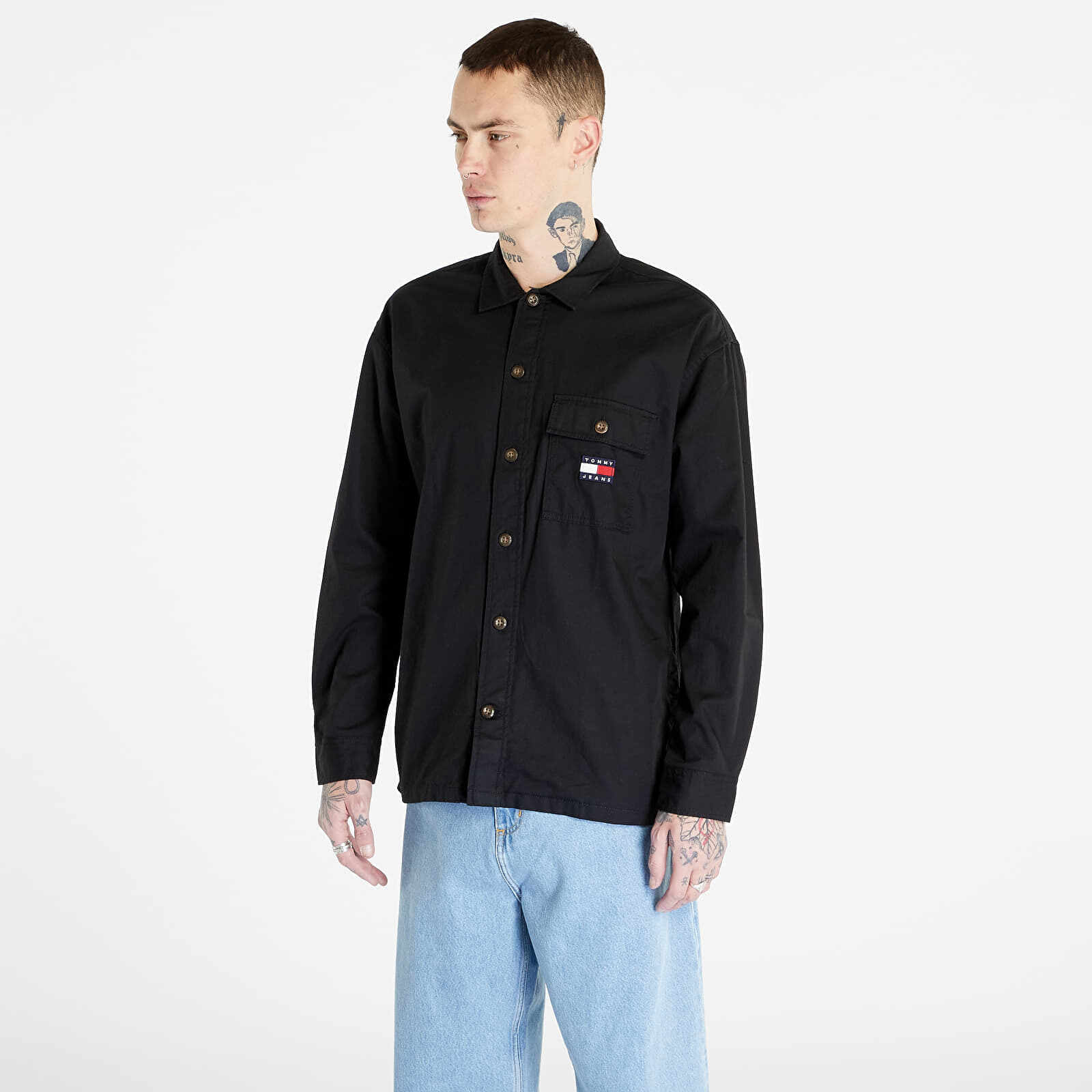 Tommy Jeans Classic Solid Overshirt Black