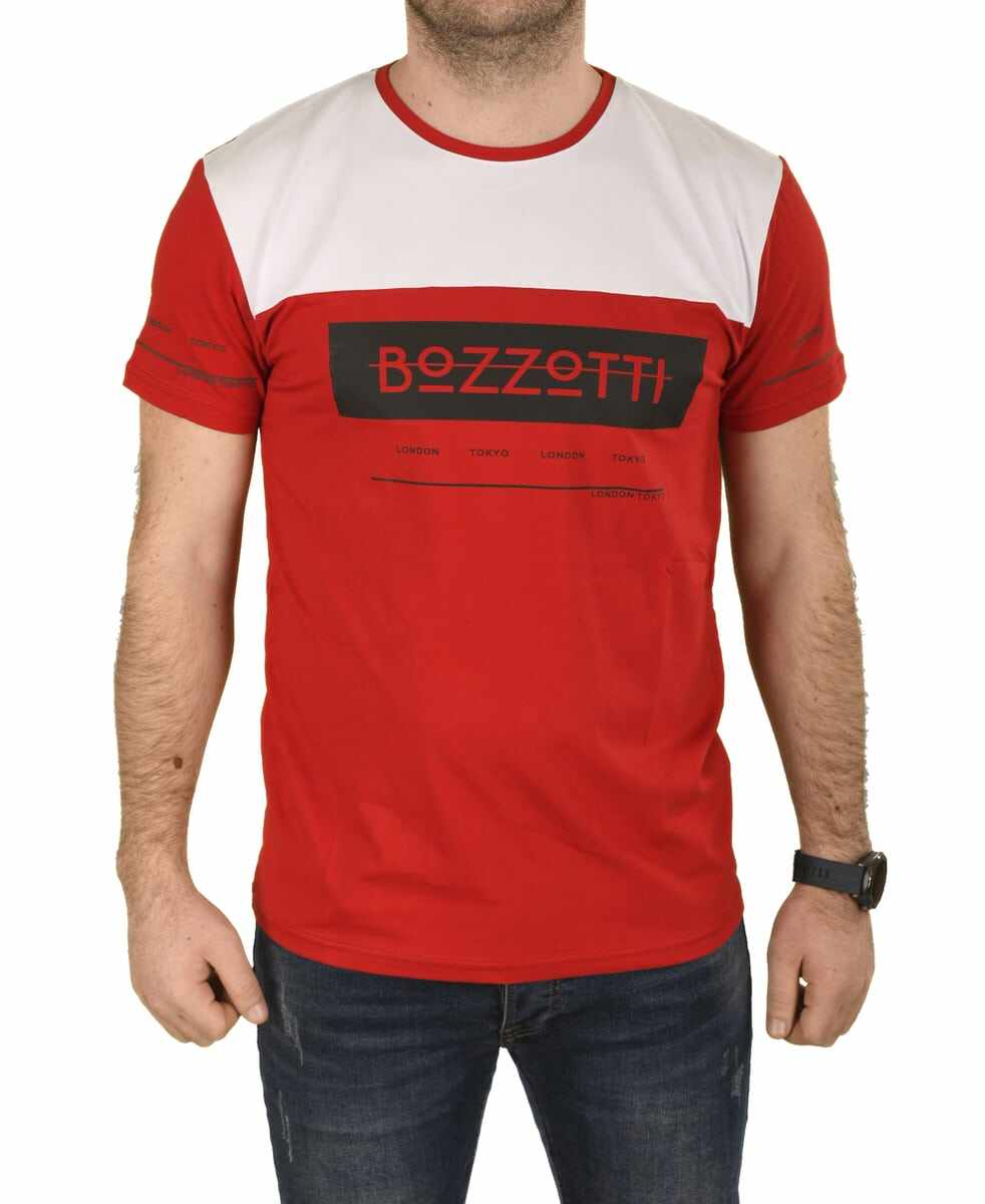 Tricou rosu BOZZOTTI pentru barbat - cod 41917