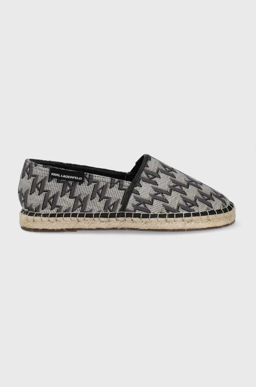 Karl Lagerfeld espadrile Kamino culoarea gri