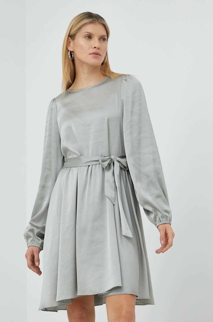 Bruuns Bazaar rochie culoarea gri, mini, evazati