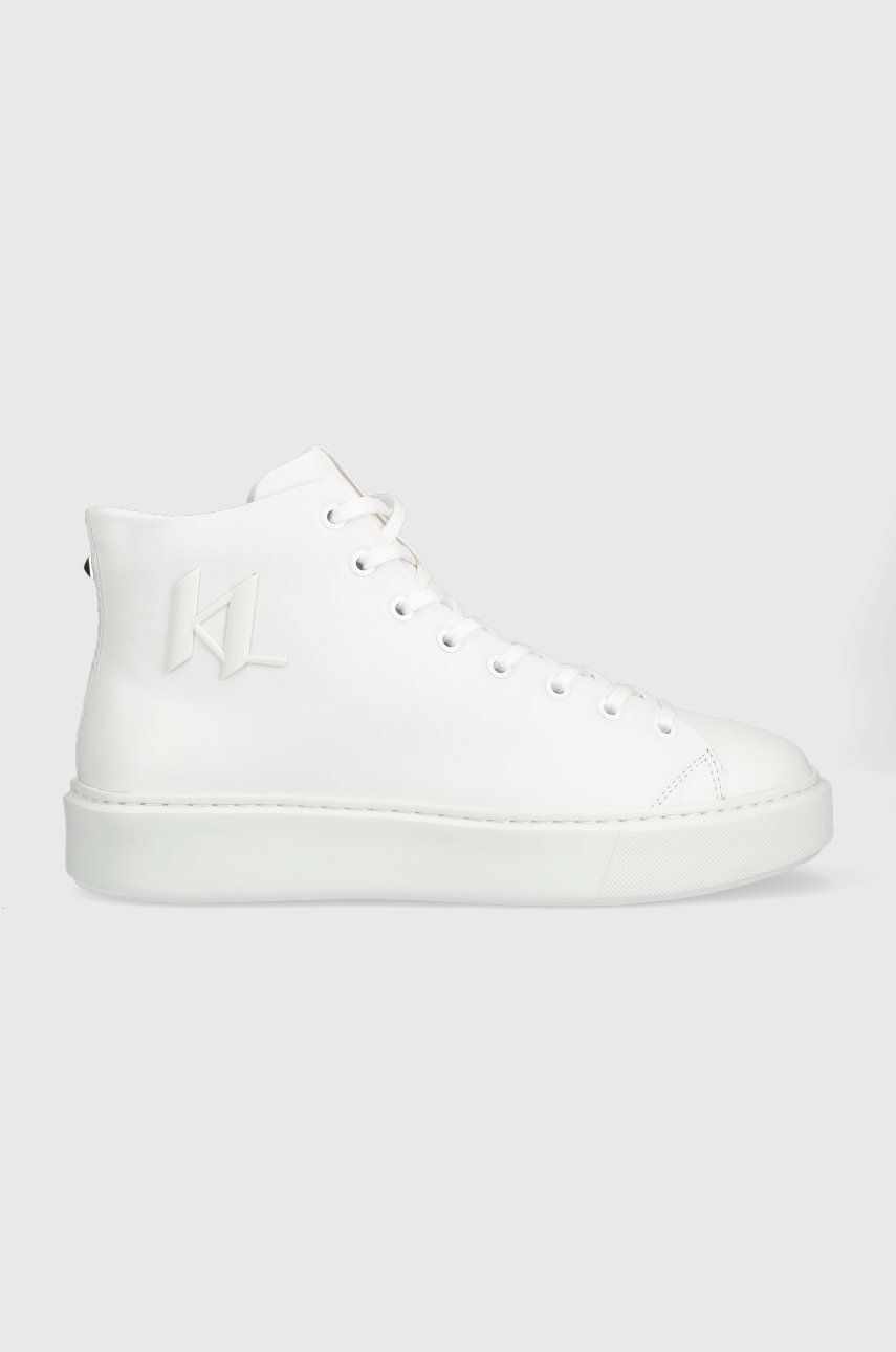 Karl Lagerfeld sneakers din piele Kl52265 Maxi Kup culoarea alb