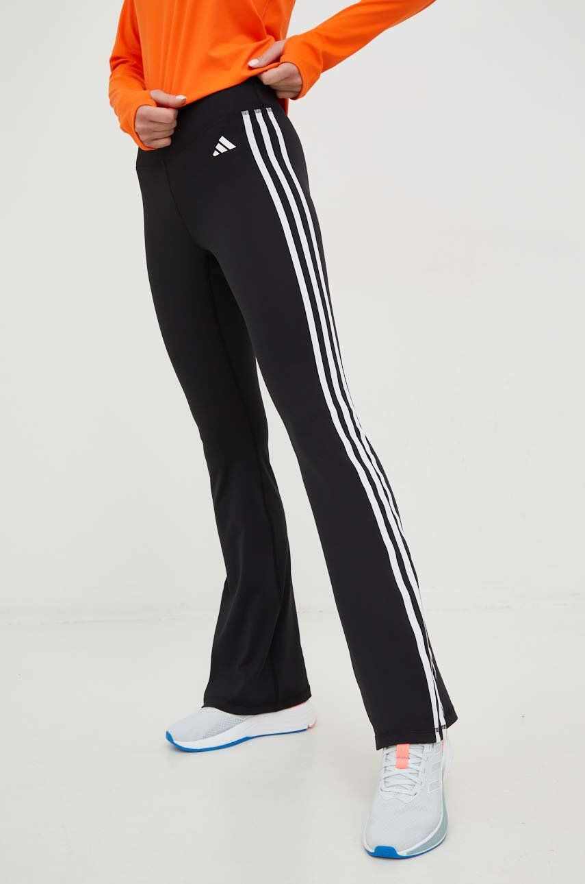 Adidas Performance pantaloni de antrenament Training Essentials femei, culoarea negru, cu imprimeu