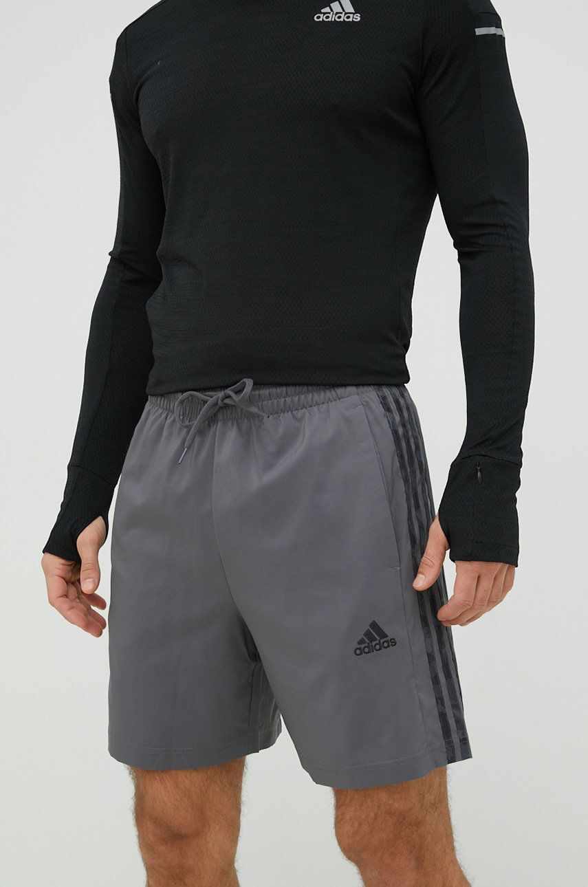 Adidas pantaloni scurți de antrenament Essentials Chelsea barbati, culoarea gri