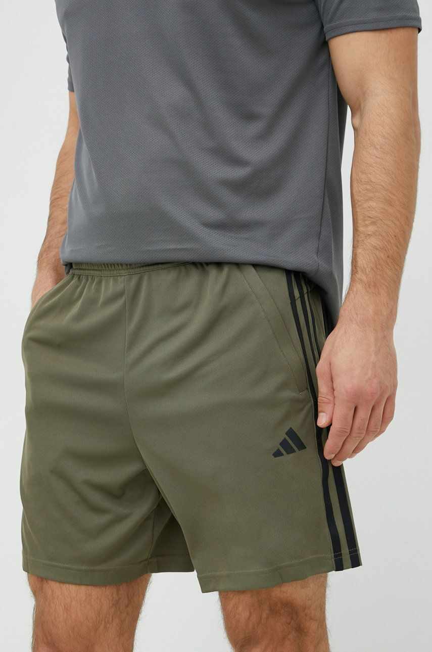 Adidas Performance pantaloni scurți de antrenament Training Essentials barbati, culoarea verde