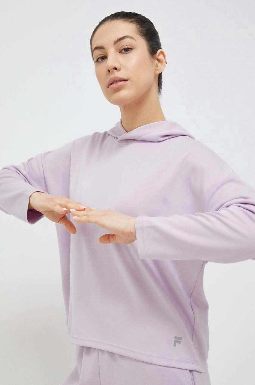 Fila bluză trening Crivitz culoarea violet, cu glugă, neted