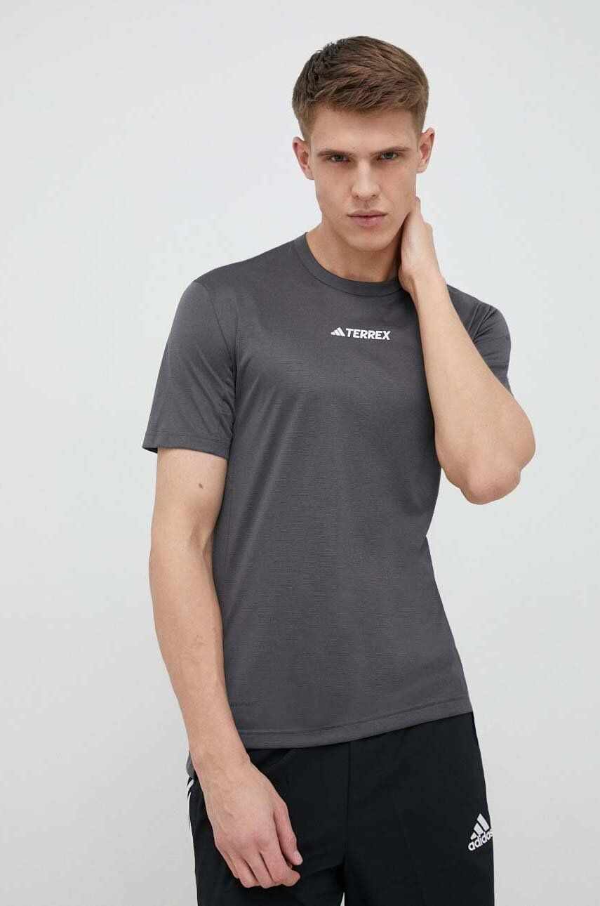 adidas TERREX tricou sport Multi culoarea gri, neted