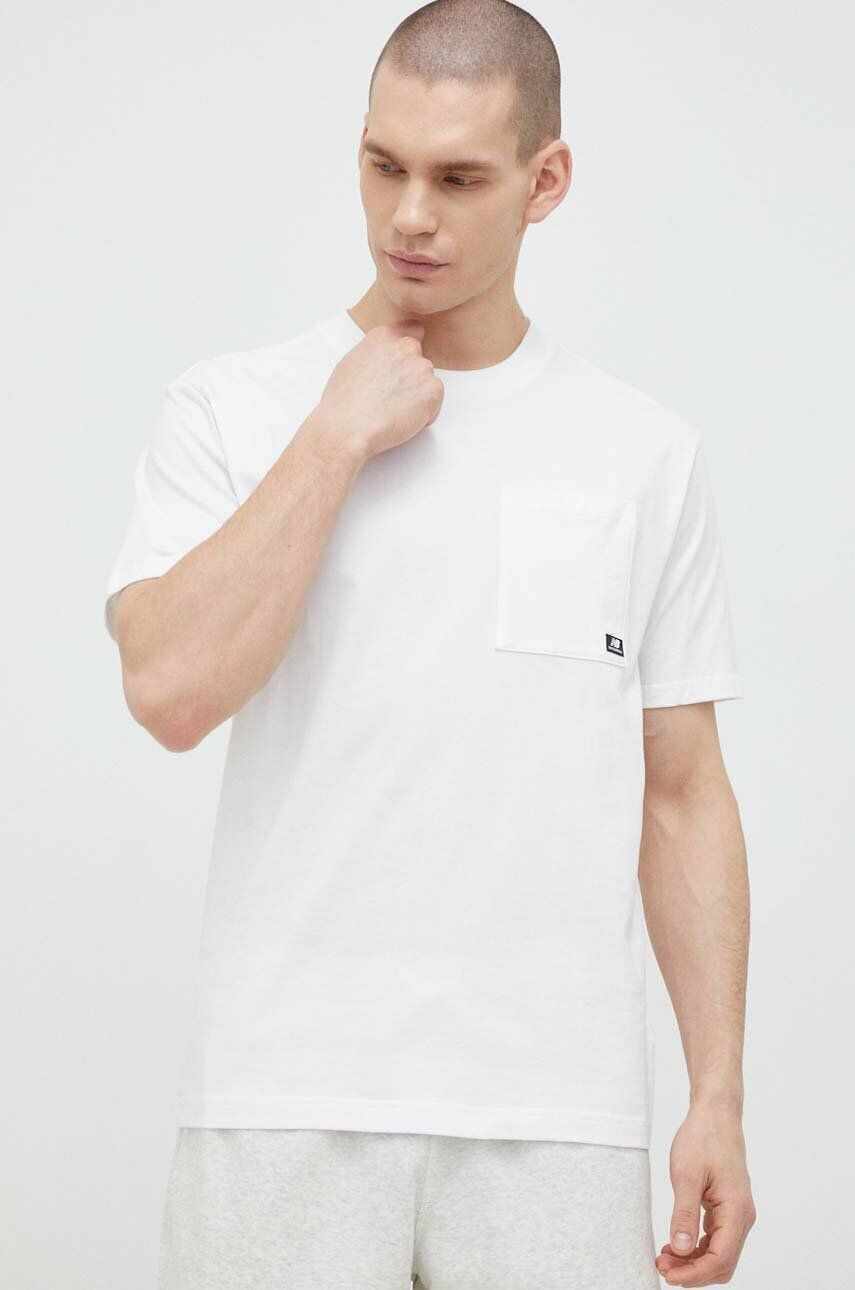 New Balance tricou din bumbac culoarea alb, neted