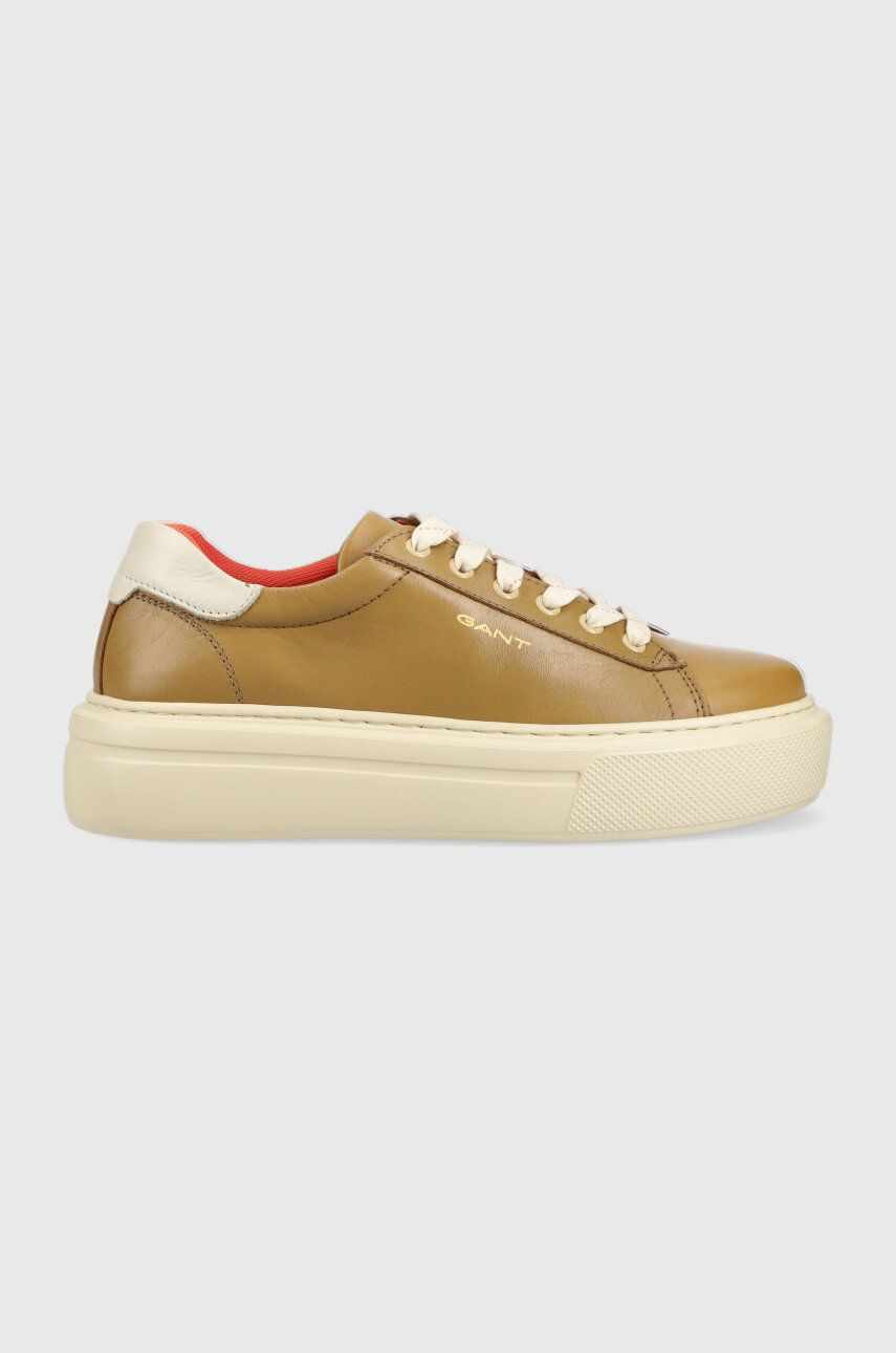 Gant sneakers din piele Alincy culoarea maro