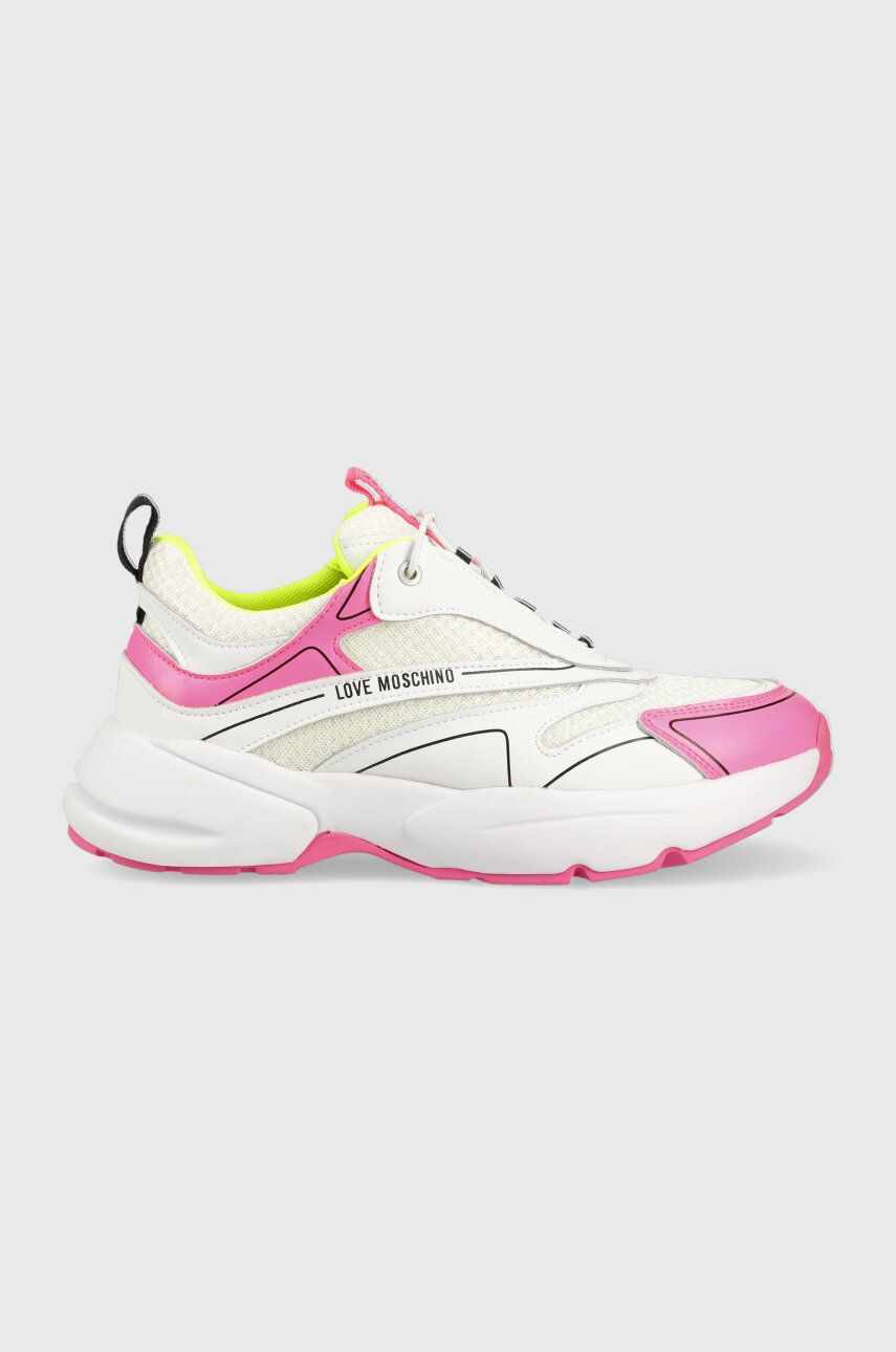 Love Moschino sneakers Sneakerd Sporty 50 culoarea alb, JA15025G1G