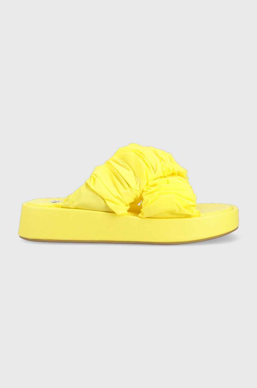 Steve Madden papuci Bellshore femei, culoarea galben, cu platforma, SM11002439