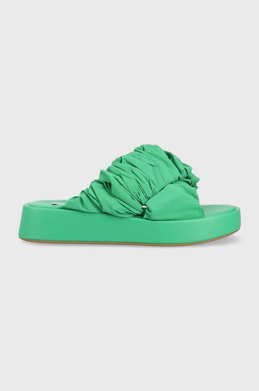Steve Madden papuci Bellshore femei, culoarea verde, cu platforma, SM11002439