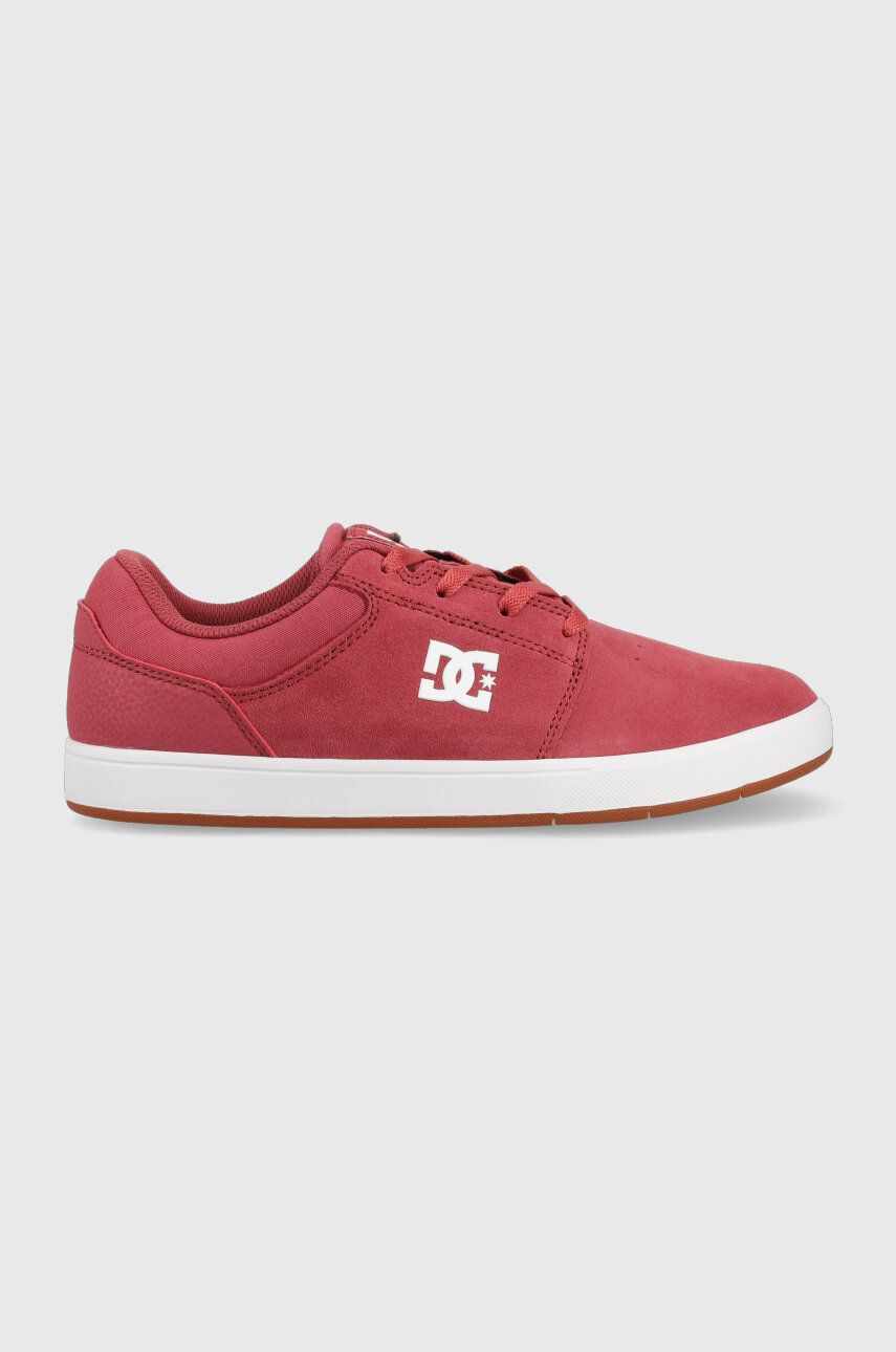 DC pantofi de piele intoarsa culoarea rosu