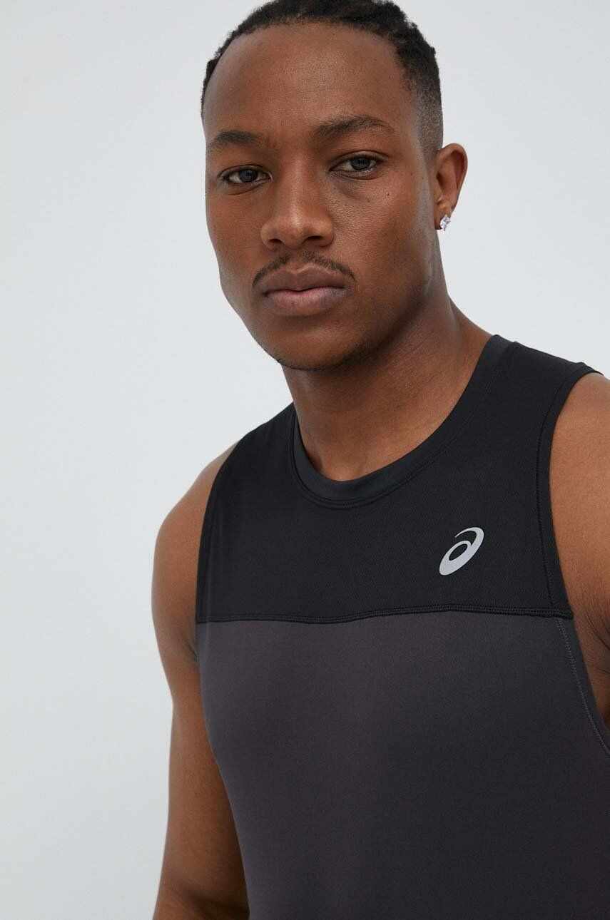 Asics tricou de alergare Race Singlet culoarea negru