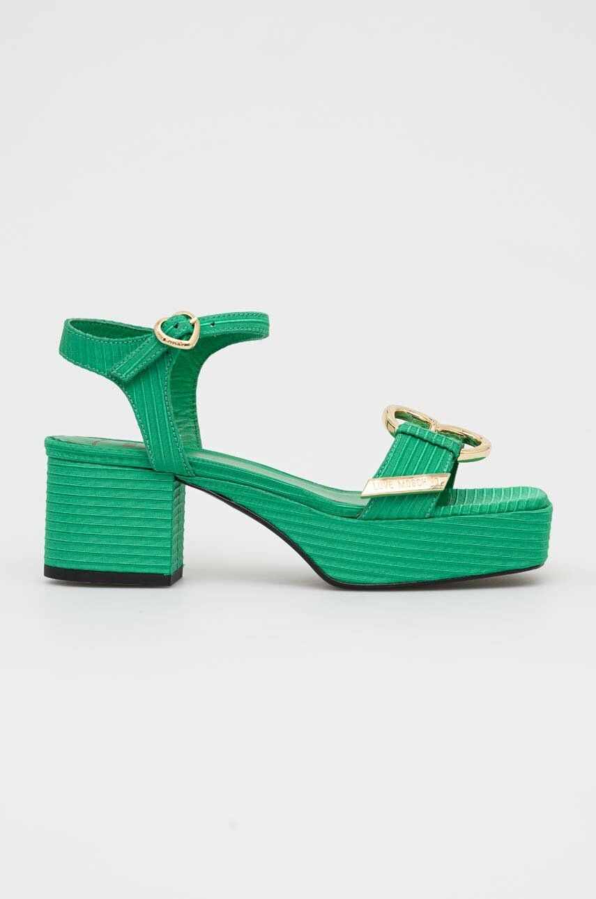 Love Moschino sandale San Lod Quadra 55 culoarea verde, JA16075G1G
